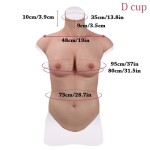 Buste long faux seins new design, col haut