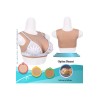 Buste faux seins, encolure ronde, 100% silicone