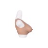 Buste faux seins, encolure ronde, 100% silicone