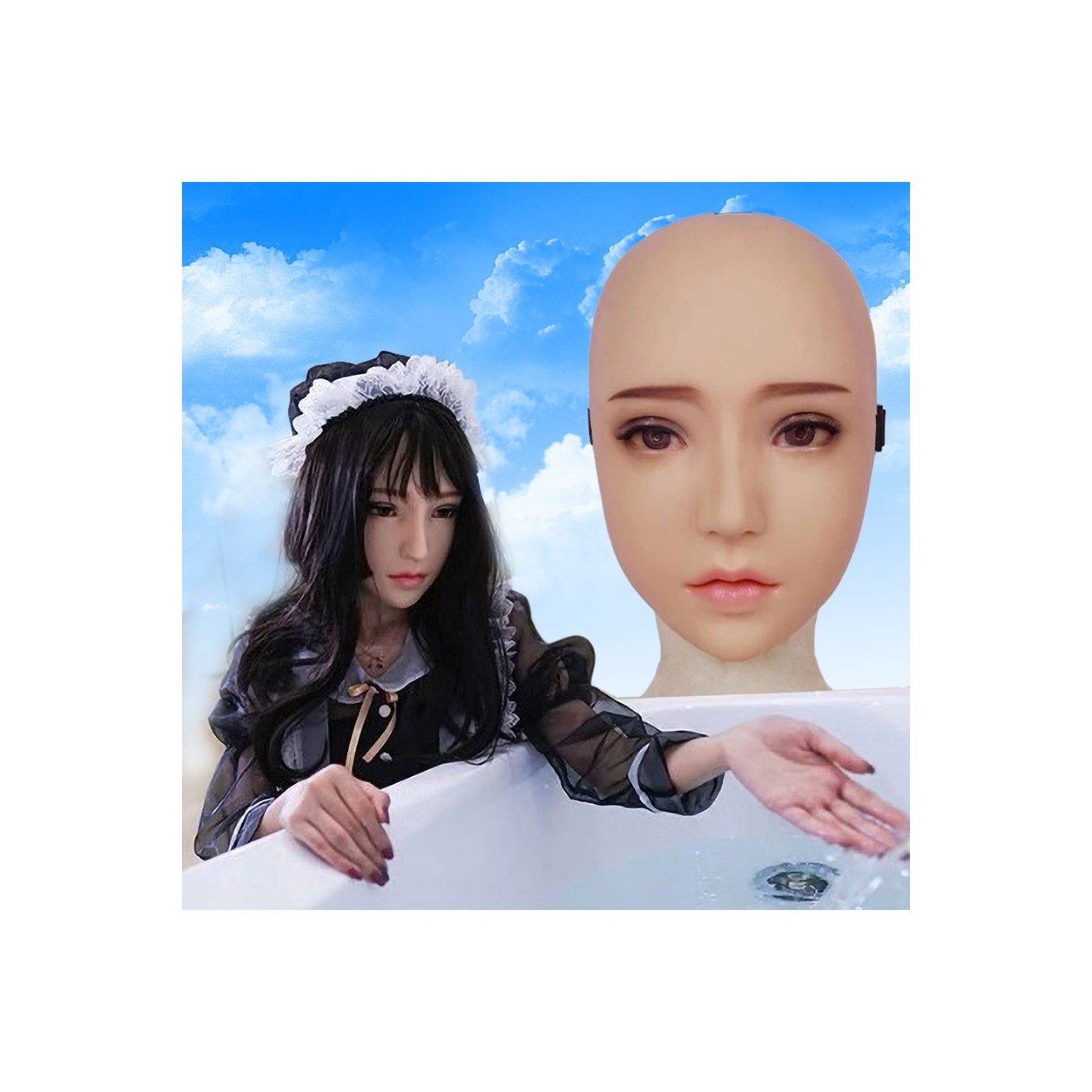 Masque féminin réaliste demi-tête, un réalisme surprenant Masque féminin réaliste demi-tête, un réalisme surprenant