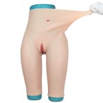 Panty taille haute faux vagin, en silicone