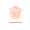 Buste long gros seins en silicone, col haut
