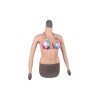 Buste faux seins manches longues, col haut, bonnet D
