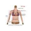 Buste faux seins manches longues, col haut, bonnet D