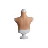 Buste faux seins silicone, col haut