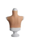 Buste faux seins silicone, col haut