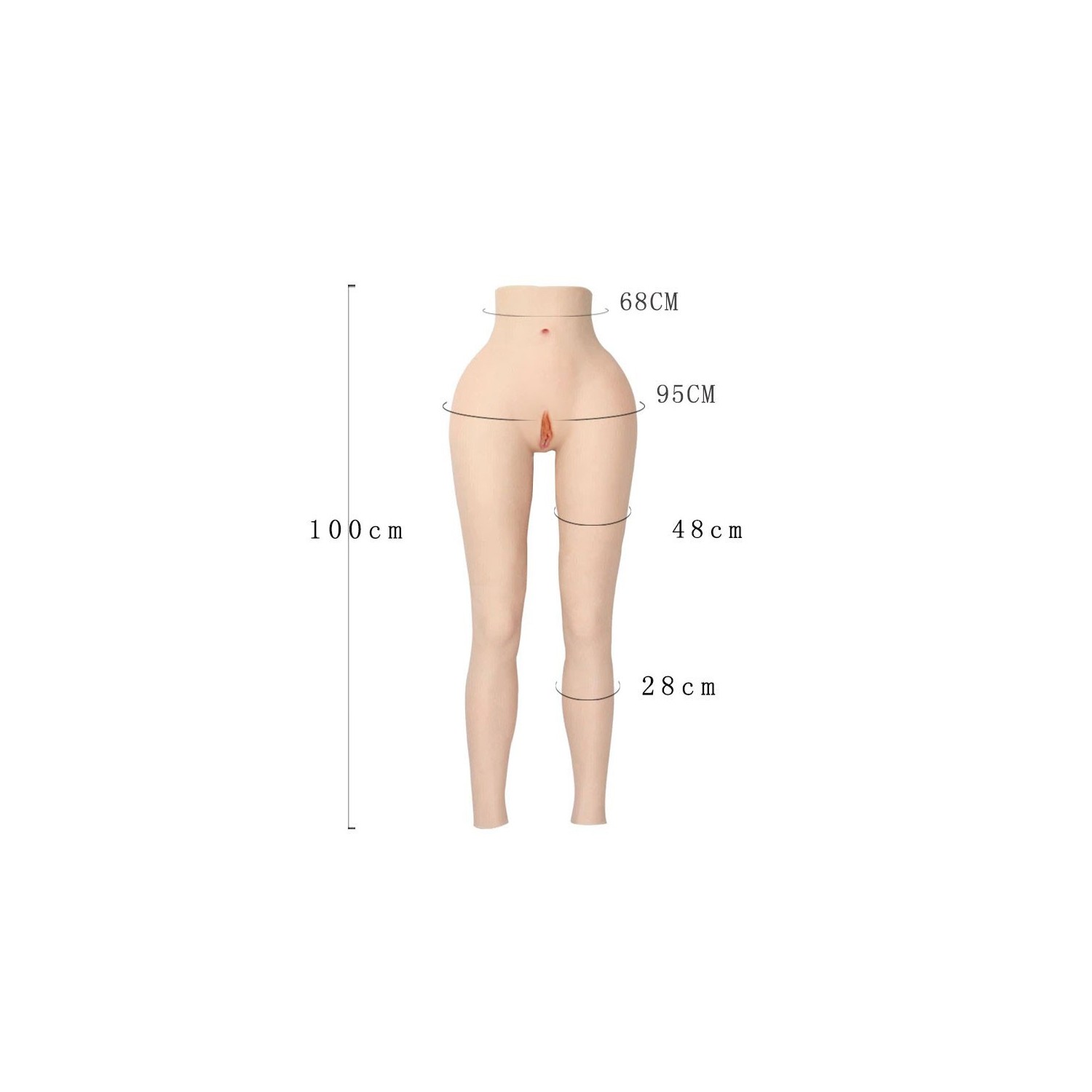 Legging faux vagin réaliste, en silicone