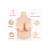 Buste long gros seins en silicone, col haut