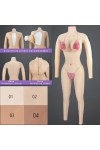 Combinaison faux seins et faux vagin en silicone