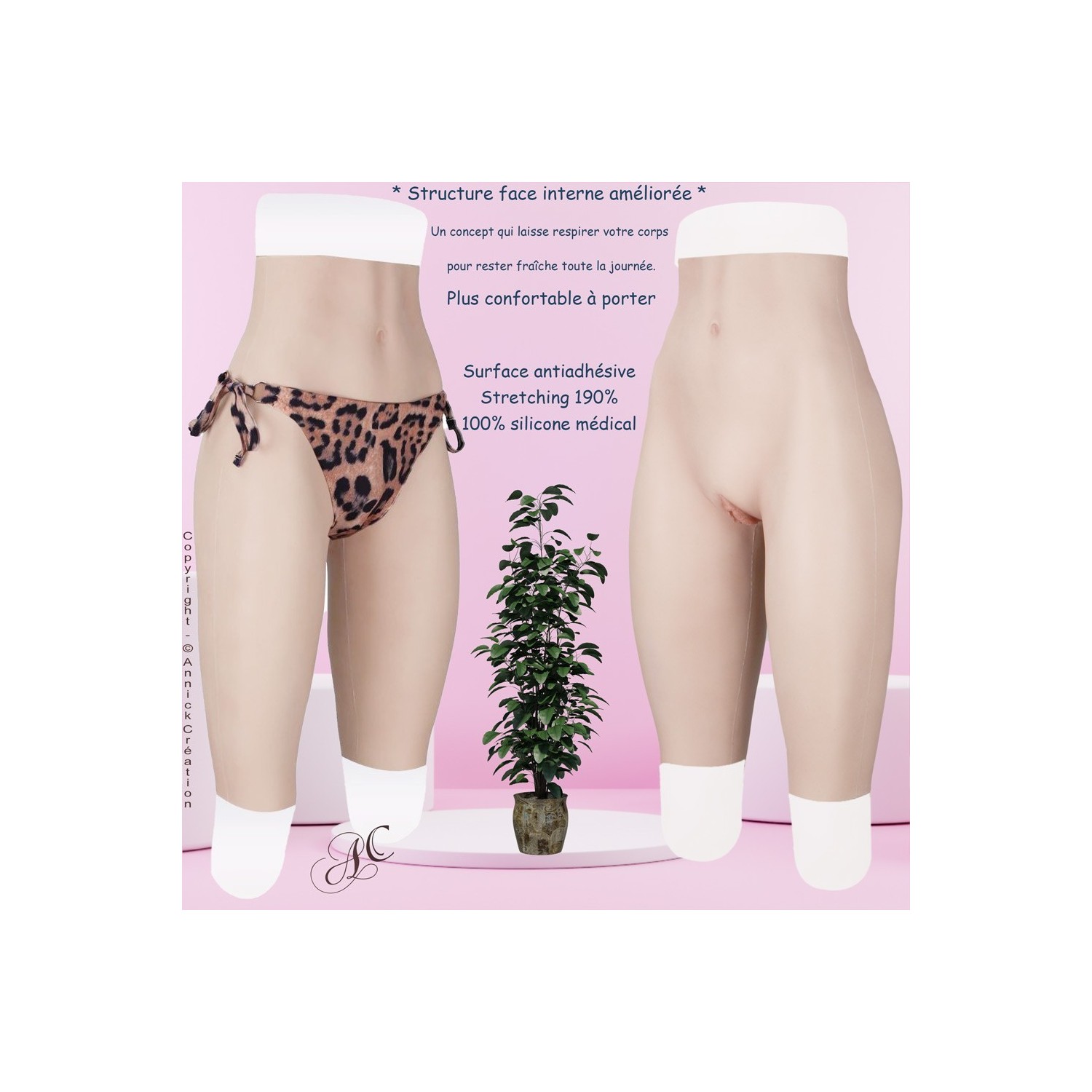 Panty faux vagin artificiel en silicone, un trompe-l’œil bluffant