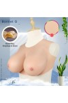 Buste faux seins bonnet G, encolure ronde