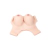 Buste faux seins silicone, bonnet B/C/D/E/F/G, encolure ronde