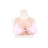 Buste faux seins silicone, bonnet B/C/D/E/F/G, encolure ronde