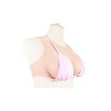 Buste faux seins silicone, bonnet B/C/D/E/F/G, encolure ronde