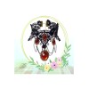 Ras de cou gothique dentelle et strass rouge
