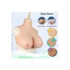 Buste faux seins, silicone, col haut, Bonnet B-C-D-E-G-H
