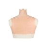 Buste faux seins, silicone, col haut, Bonnet B-C-D-E-G-H