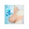 Buste faux seins, silicone, col haut, Bonnet B-C-D-E-G-H
