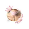 Collier ras du cou dentelle et perles, avec une rose