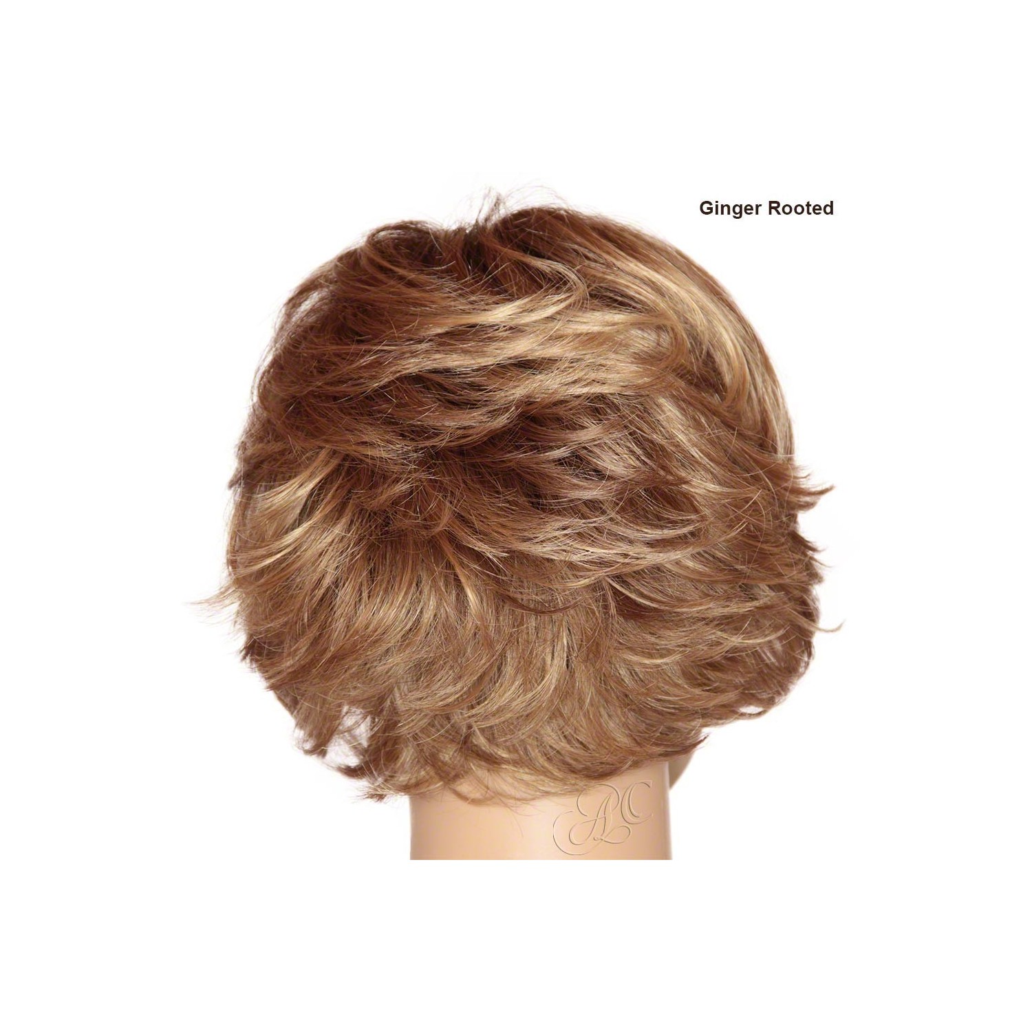 Perruque courte monofilament, avec effet naturel