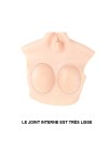 Buste long faux seins new design, col haut