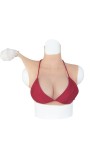 Buste faux seins new design, col haut