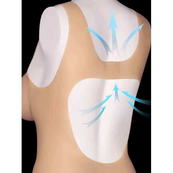 Body faux seins silicone encolure ronde