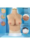 Buste long poitrine volumineuse en silicone