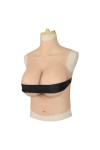 Buste long poitrine volumineuse en silicone