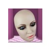 Masque en silicone demi-tête, un visage féminin stupéfiant