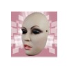 Masque en silicone demi-tête, un visage féminin stupéfiant