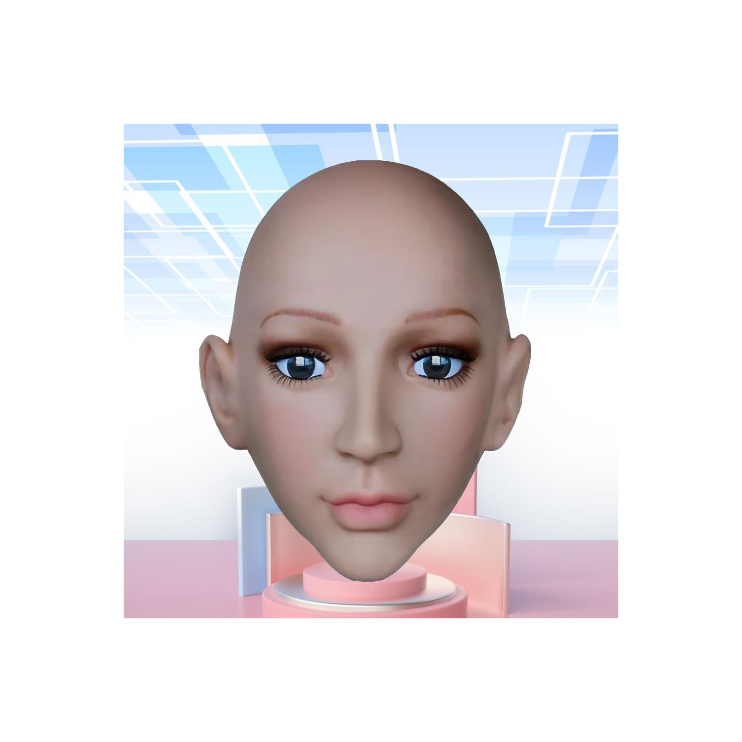 Masque silicone demi-tête, un look féminin surprenant