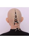 Masque féminin en silicone, tête pleine, lacets à l’arrière