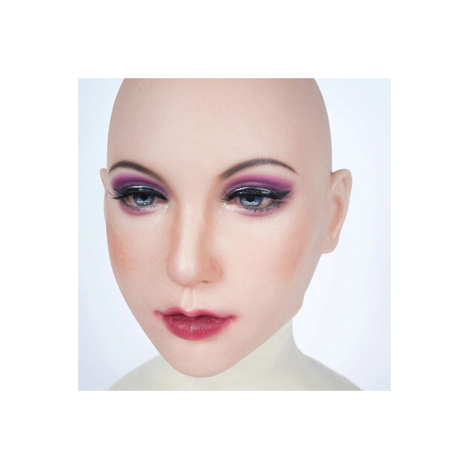 Masque réaliste en silicone tête pleine ou demi-tête, avec maquillage