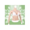 Buste faux seins manches longues, col haut, bonnet D