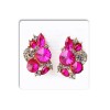 Boucles d'oreilles clips, ornée de strass