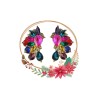 Boucles d'oreilles fantaisies clips, ornée de strass