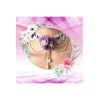 Collier ras du cou dentelle et perles, avec une rose