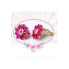 Boucles d'oreilles clips, un bouquet de pétales de fleurs