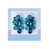 Boucles d'oreilles clips, en pierres de synthèse