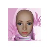 Masque silicone demi-tête, un visage femme réaliste