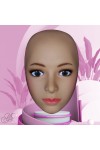 Masque silicone demi-tête, un visage femme réaliste