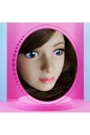Masque silicone demi-tête, un visage femme réaliste
