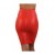 Jupe crayon wetlook rouge taille haute zip dos