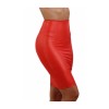 Jupe crayon wetlook rouge taille haute zip dos