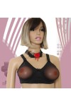 Soutien-gorge transparent avec poches pour  faux seins