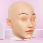 Masque en silicone tête pleine, visage réaliste