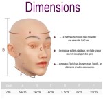 Masque en silicone tête pleine, visage réaliste