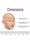 Masque en silicone tête pleine, visage réaliste