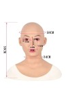 Masque réaliste en silicone tête pleine, avec plastron